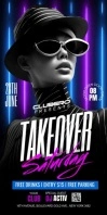 Party flyer Rolbanner 3' × 6' template