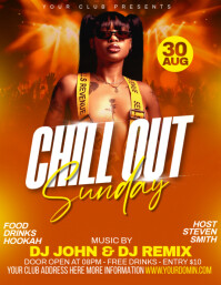 Party flyer Løbeseddel (US Letter) template