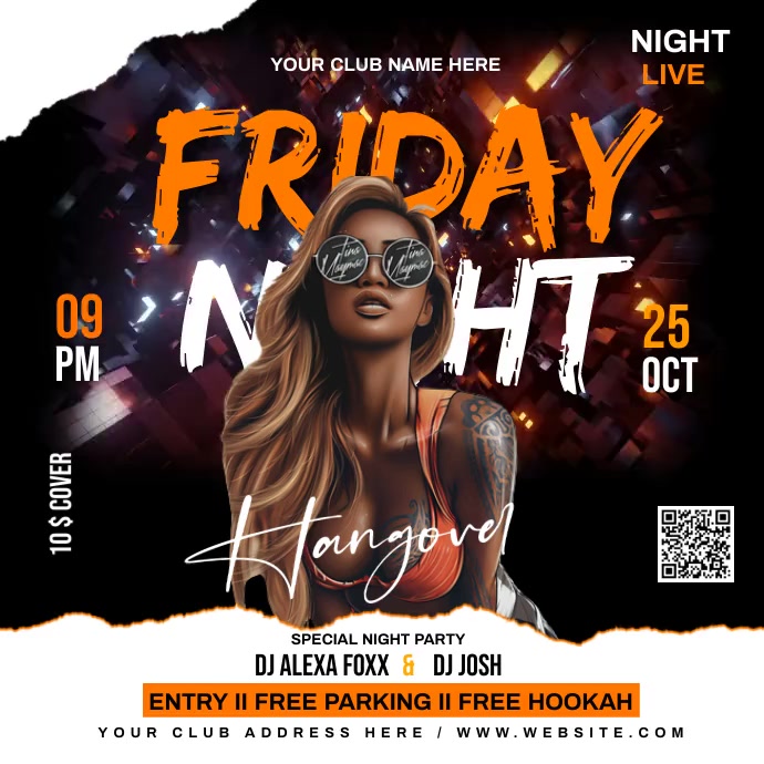 Party flyer Instagram Plasing template