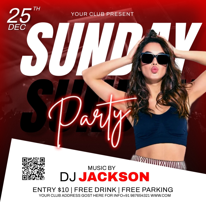 Party flyer Publicação no Instagram template
