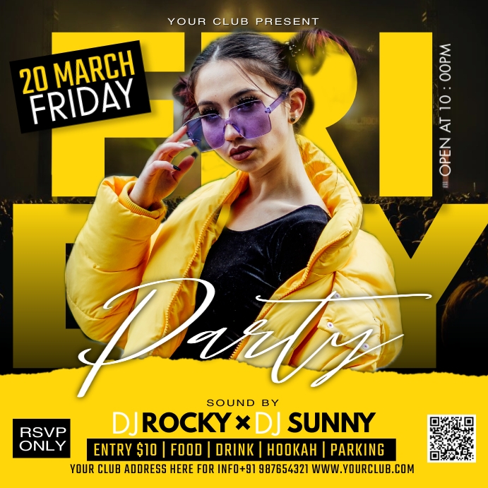 Party flyer Publicação no Instagram template