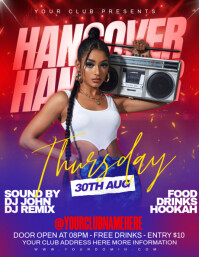Party flyer Folheto (US Letter) template