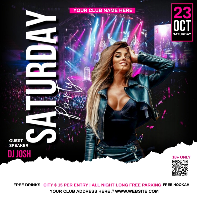Party flyer Instagram Post template