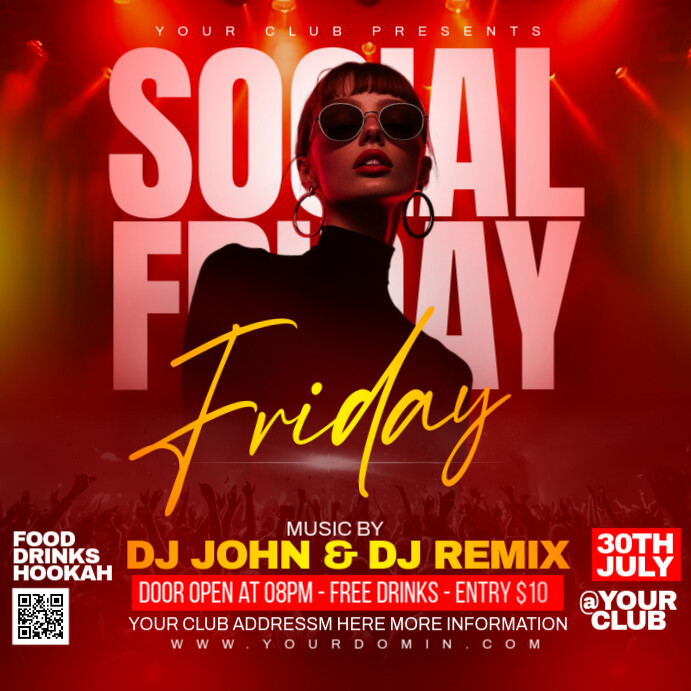 Party flyer Instagram Plasing template