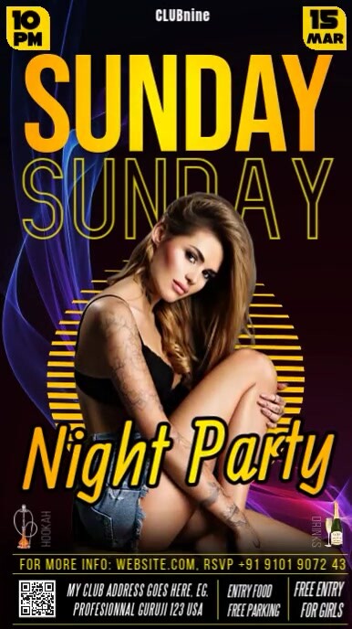 party flyer template, Indaba yaku-Instagram