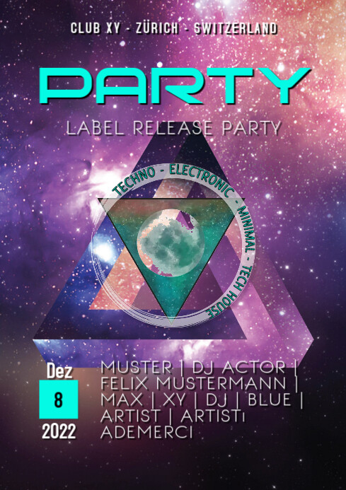 Partei Flyer Vorlage Elektro Vorlage Postermywall