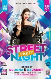 Party Flyers ความกว้างแบบครึ่งหน้า template