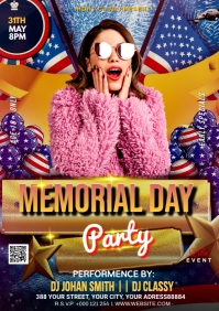 Memorial Day Party Flyer Template | PosterMyWall