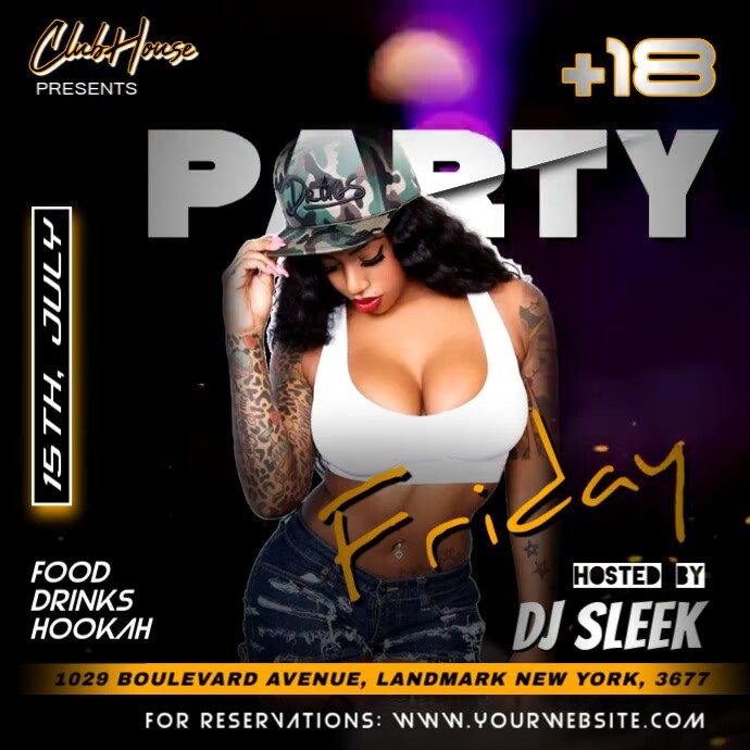 PARTY FRIDAY FLYER TEMPLATE POSTER
