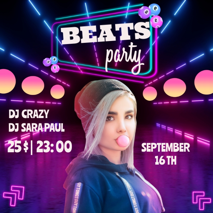 Copy of PARTY GRADIENT STYLE | PosterMyWall
