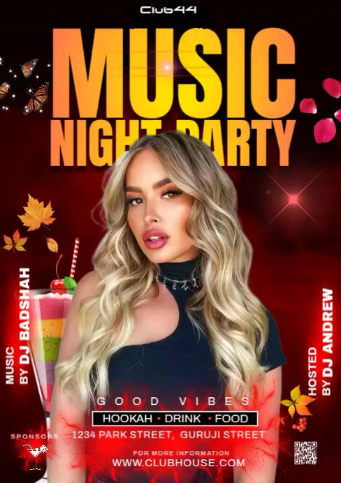 party graphics, A5 template