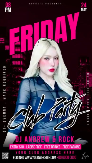 party graphics, Instagram Story template