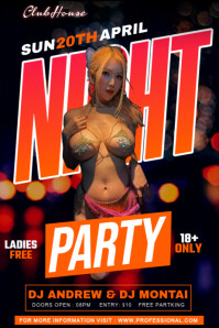 party graphics, Plakat template