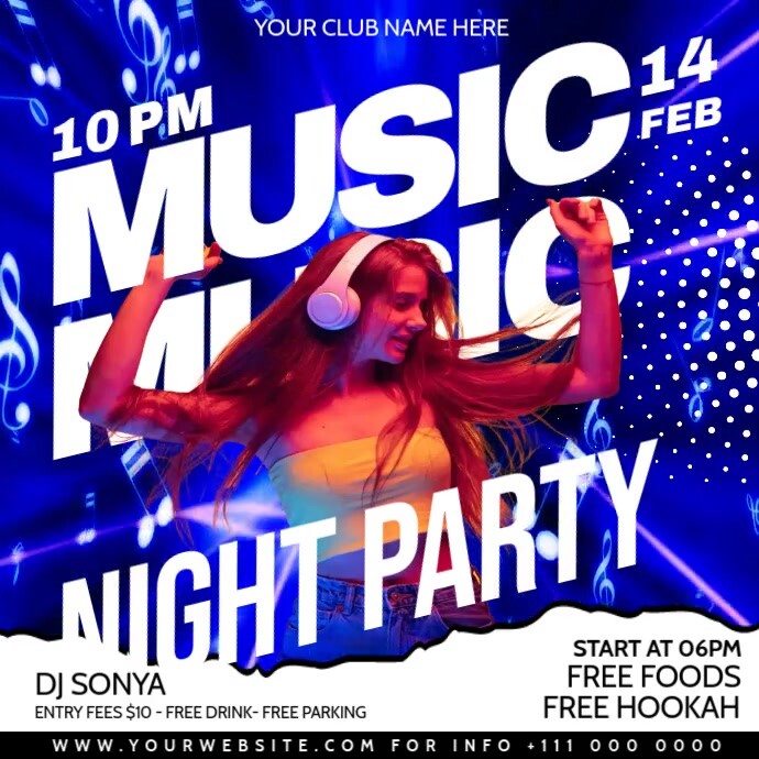 party graphics, Publicação no Instagram template