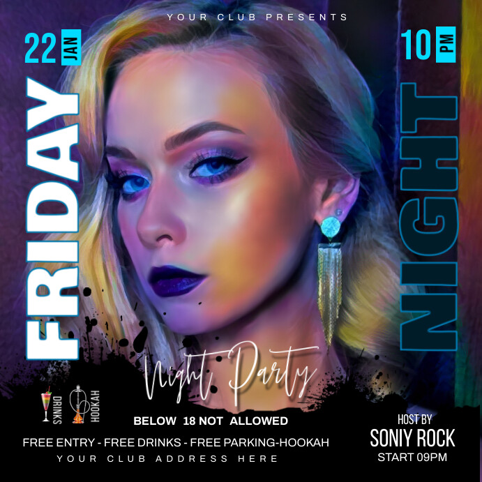 Cast Party Graphics party graphics Template | PosterMyWall