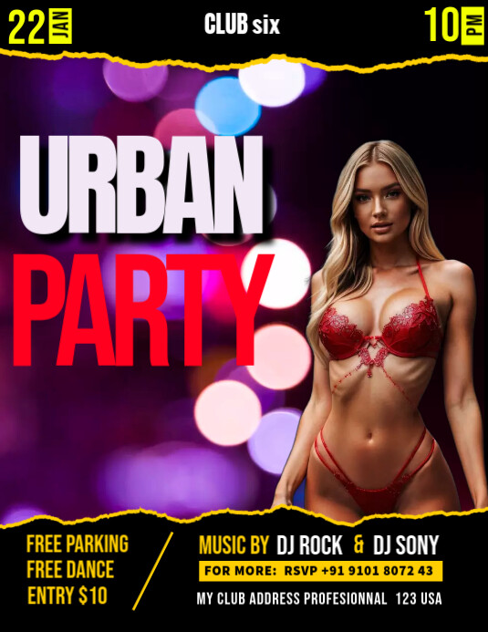 party graphics Flyer (US Letter) template
