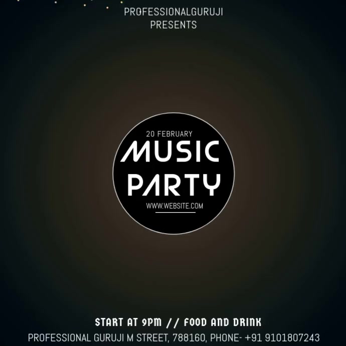 party grgaphics Persegi (1:1) template