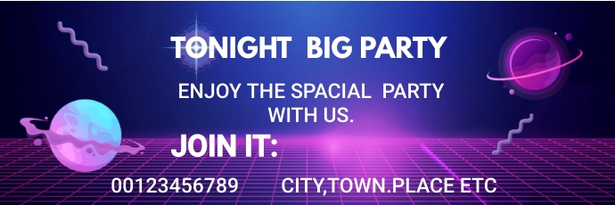 PARTY HEADER Template | PosterMyWall