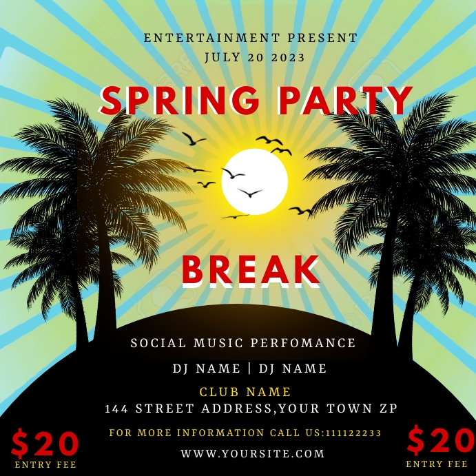 PARTY INSTA TEMPLATE.E | PosterMyWall