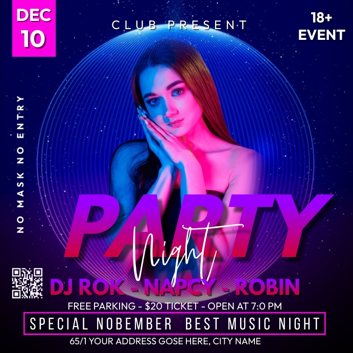 PARTY INSTA.C Instagram Post template