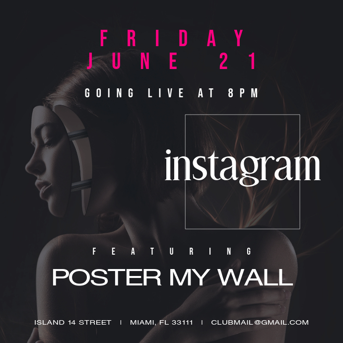 Party Instagram Banner Template Instagram-opslag