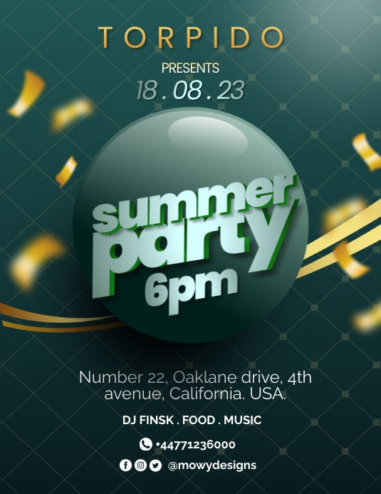 Party Invitation Flyer Template PosterMyWall