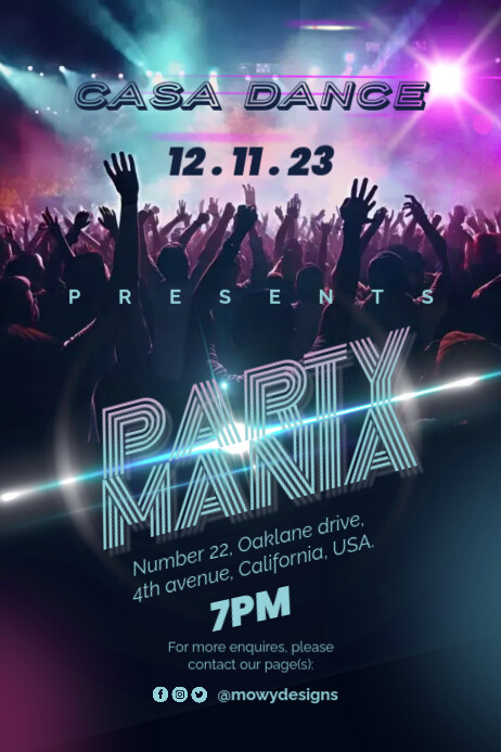 Party Invitation Poster Template | PosterMyWall