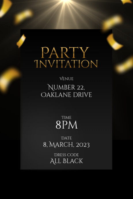 Party Invitation Poster Template | PosterMyWall