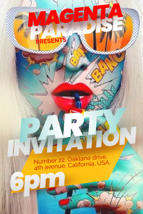 Party Invitation Poster Template | PosterMyWall