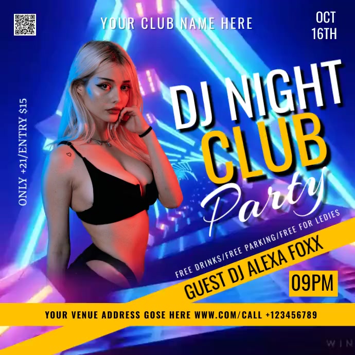 PARTY night (20) Instagram Plasing template