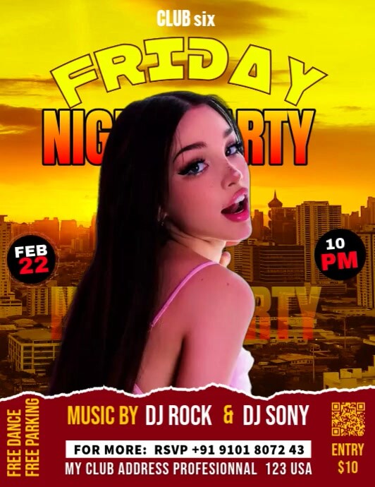 Party Night (13) Ulotka (US Letter) template