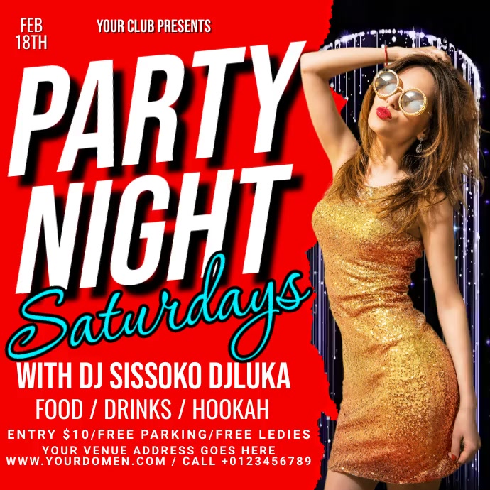 PARTY night (8) Instagram Post template