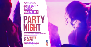 Blanc party night Facebook-annonce Template