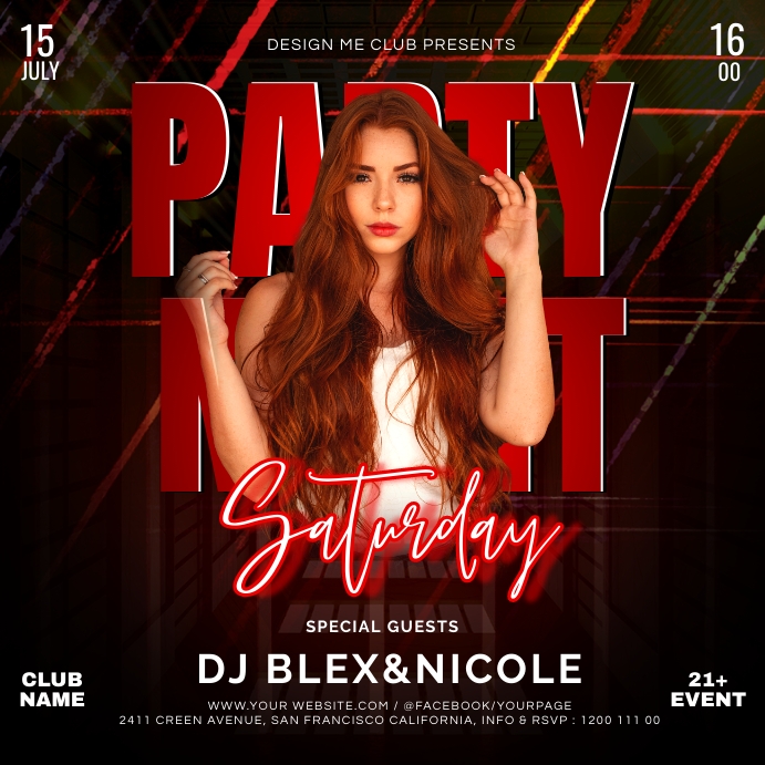 Party Night Club Post Instagram template