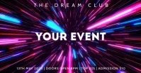 Party Night Club Event Video Ad ภาพที่แชร์บน Facebook template