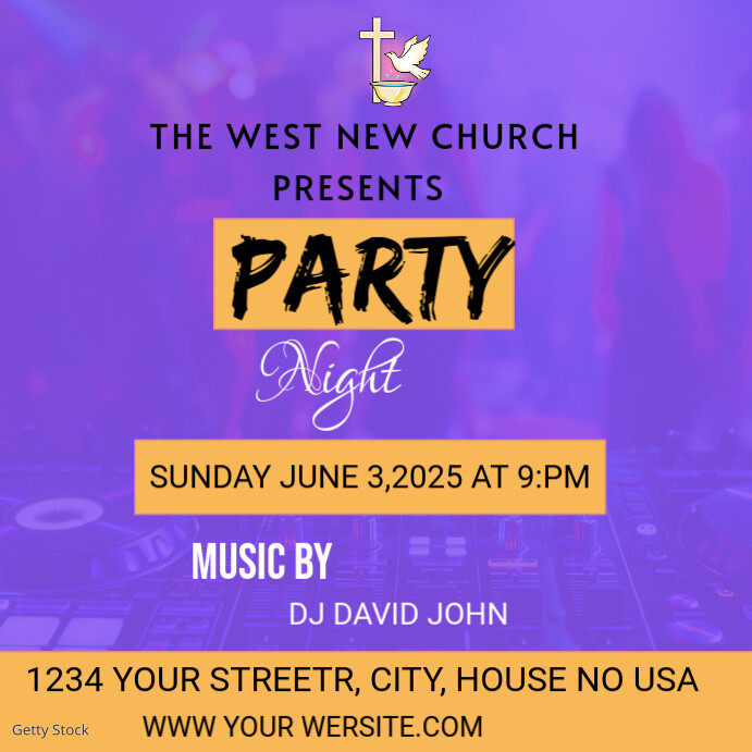 PARTY NIGHT Instagram na Post template