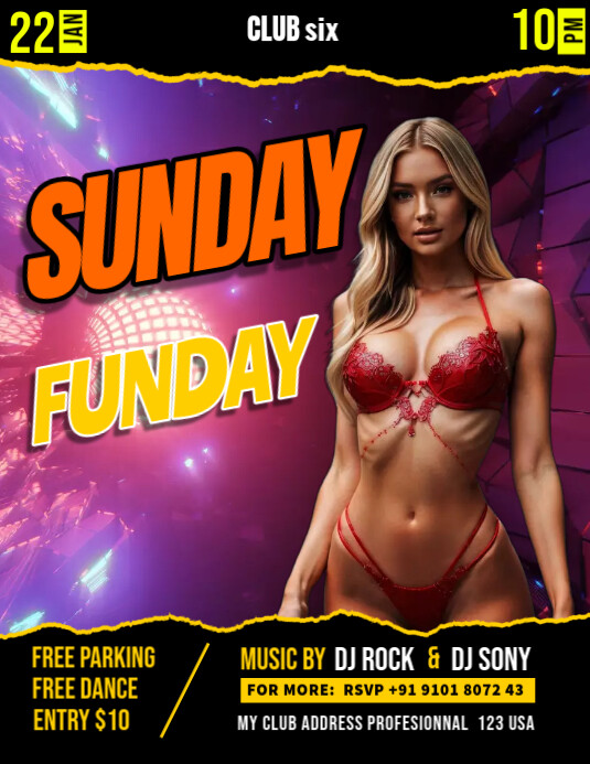 Party Night Folheto (US Letter) template