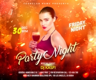 Party night Middelgrote rechthoek template