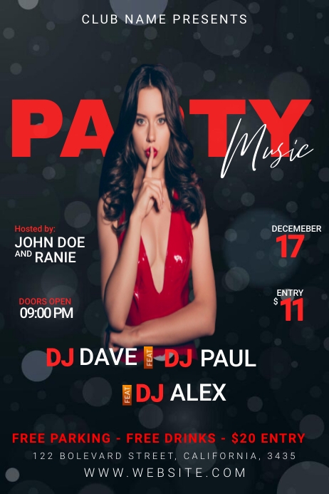 Party Night Cartaz template