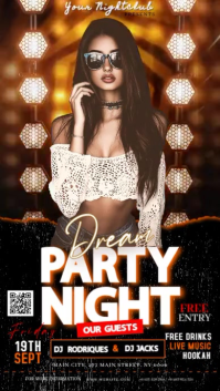 Party Night Event Ad Design Template Digital Flyer Instagram Story