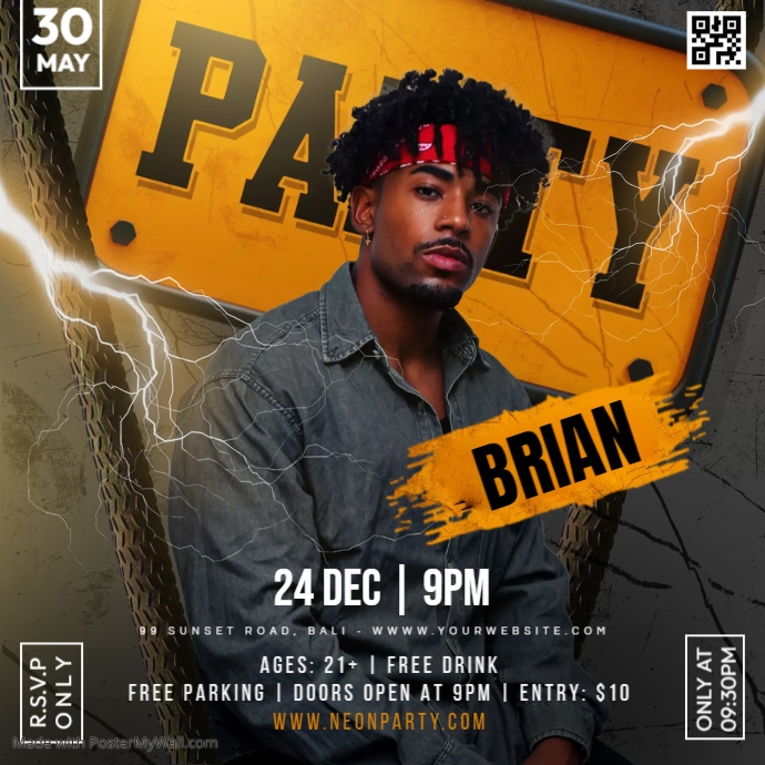 Party Night Event Template | PosterMyWall
