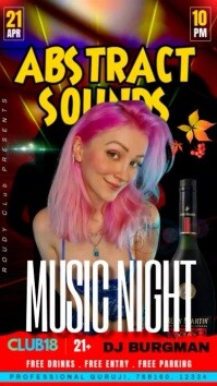 party night flyer, Instagram Story template