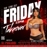 party night flyer, Publicación de Instagram template