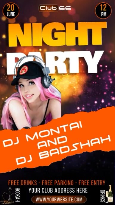 Party Night Flyers (8) Instagram Story template