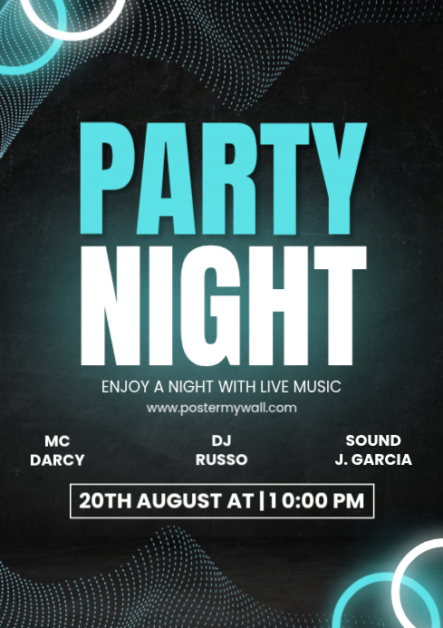 Party Night Promotion A4 Template | PosterMyWall