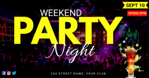 party night Template Изображение, которым поделились на Facebook