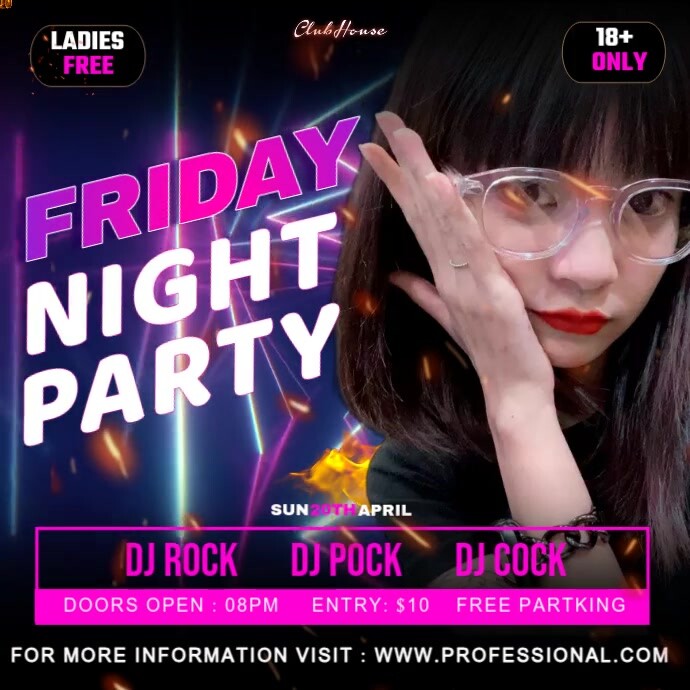 party poster, template