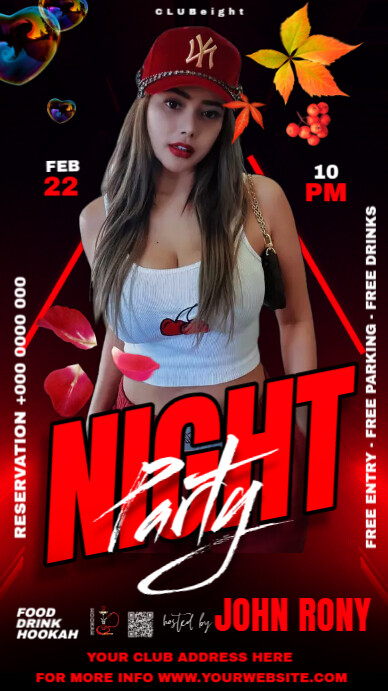 party poster, Instagram Story template