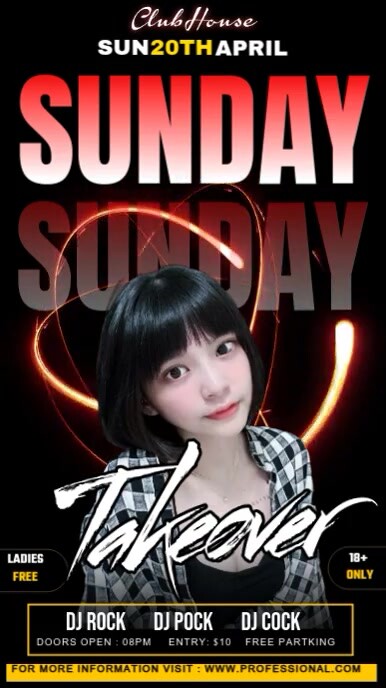 party poster, Instagram Story template