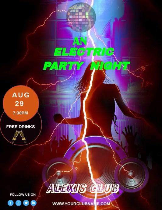 Party poster (15) 传单(美国信函) template